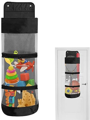 Dasing Basketball Wall Hanging Bag Organizer, Wall Hanging Storage Bag Over The Door Hanging Sports Equipment and Ball Storage, Garage Sports Equipment Organizer