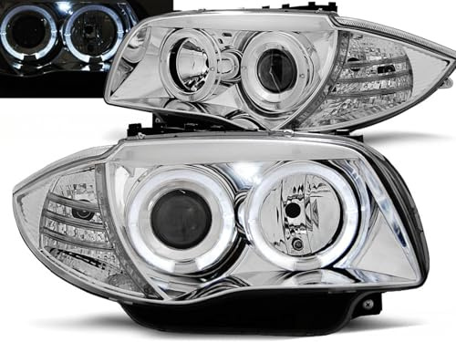 Angel Eyes Scheinwerfer Set in chrom für BMW 1 E87/E81/82/88 2004-2011