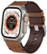 Leder Armband Apple Watch Ultra 49mm, Weiches Echtleder Ersatzarmband iWatch Armbänder für Apple Watch SE, iWatch Ultra 2 Ultra Series 9 8 7 6 5 4 3 2 1 Damen Herren