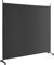 COSTWAY 184 x 184 cm Raumteiler auf Rollen, Paravent 1 teilig, Trennwand faltbar, aus Stoff, Sichtschutz für mehr Privatsphäre und Flexibilität (Schwarz)
