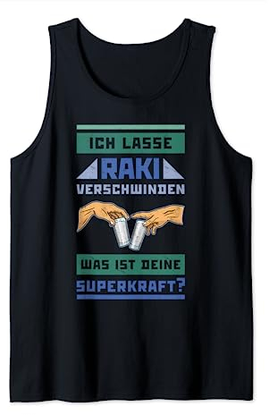 Raki Turkey Summer Liquor Alcohol Turkish Drinker Booze Tank Top