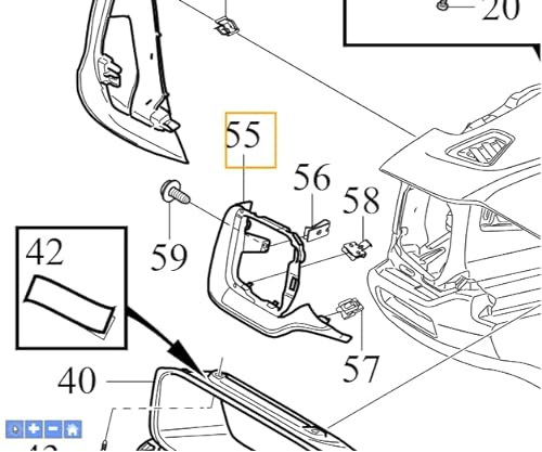 VOLVO S60 V60 II linker Rahmen der Instrumententafel Kühlergrill