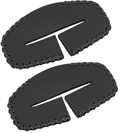 Auto-Sicherheitsgurt-Schnallen-Clip-Schutz, PU-Leder, Innenknopf-Schutzhülle, Kratzfest, Schutz for Sicherheitszubehör (Color : Black)