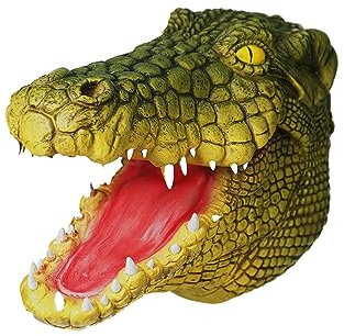 BaronHong Latex-Tiermaske, Labrador-Maske, Verkleidung für Erwachsene, Kopfbedeckung, Halloween, Schaufensterpuppe, Party-Kostüm (Krokodil, M)
