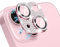 WoPail Protecteur Caméra Arrière pour iPhone 15/15 Plus - Glitter Femmes, Bling Diamants, Alliage D'Aluminium, 9H Verre Trempé - Protection Écran Rose