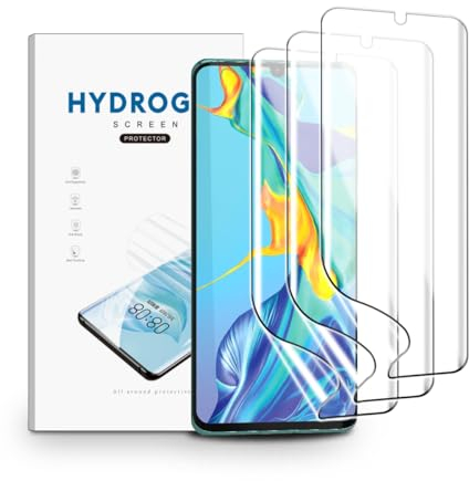 nvskvd Pellicola Protettiva in Idrogel per Huawei P30 Pro, 3 Pezzi Trasparente HD Morbida TPU Pellicola Protettiva per Display ID Impronte Digitali(Non Vetro Temperato)