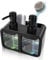SPORWAY Dispensador de jabón para lavavajillas: dispensador de jabón de cocina de 350 ml con soporte para esponja y soporte para cepillos, organizador de fregadero con bandeja de goteo para cocinas,