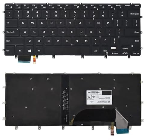 Laptop-Zubehör US -Tastatur mit Hintergrundbeleuchtung für Dell XPS 15 9550 9560 (schwarz)