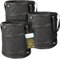 TTL Garden BLACK SUPERIOR 3x 85L Pop Up Gartensack - DOPPELTER BODEN 260gsm extra stabil 600D Oxford 3er Set 85 Liter Gartenabfallsack Laubsack faltbar Grünschnitt Garten Abfall selbstaufstellend