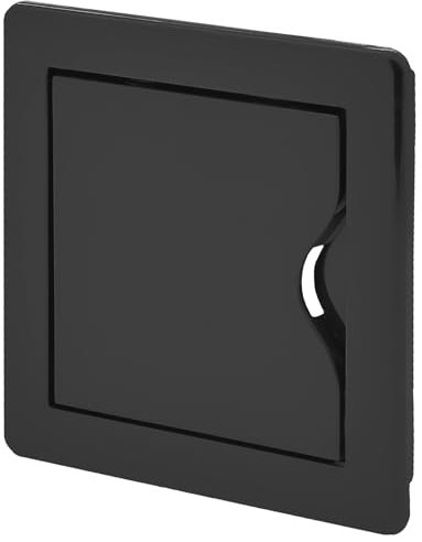 Miratic Puerta Contador Agua - Tapa Cuadro Electrico - Fabricada en Material ABS Resistente Perfectos para uso Comercial y Residencial Color Negro (10 x 10 cm)