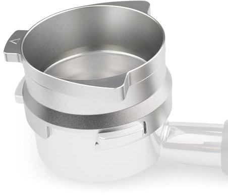 RVRQWQ 54mm Espresso Dosing Funnel,Hands-Free Espresso Funnel for Breville Barista Portafilters (Aluminum Alloy-Silver)
