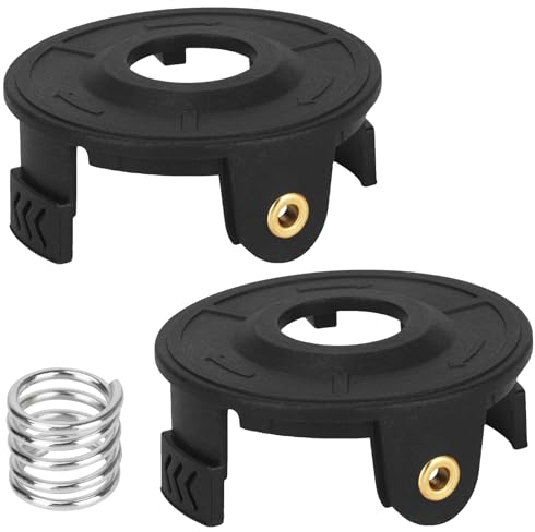Eyoloty 196146-9 195858-1 Couvercle de bobine pour coupe-bordure Makita 18 V DUR181, DUR181Z, DUR181RF (2 capuchons de bobine et 1 printemps)