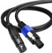 SinLoon Speakon auf XLR-Kabel, 22 AWG, Audio-Verlängerungskabel Mit Drehverschluss für Verstärker Pro DJ PA Bühne (0,5 m Stecker auf Buchse)