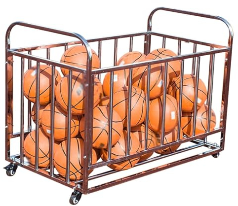 SACLMD Large Capatity Basketballs Storage Bin,Ball Cart Storage Portable,Ball Organizer for Garage,for Indoor Outdoor,Sports Equipment Organizer,Nocover