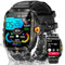 JELLOO Military Smart Watch für Männer (Antwort/Anruf), 1,85 Zoll HD Outdoor Tactical Sports Rugged SmartWatch, 110 Sports Modi Fitness Tracker mit Herzfrequenz SPO2 Sleep Monitor