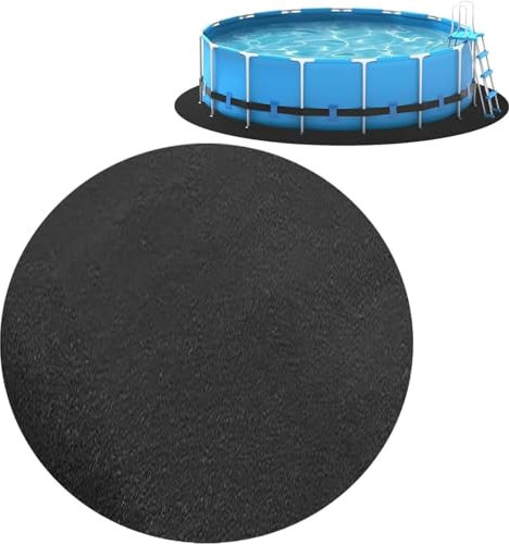Tapis de sol de piscine, rond, tapis de protection de sol, antidérapant, résistant aux UV et indéchirable, tapis de piscine pour gratte-crevaison diamètre 3,7 m/4,6 m/5,5 m