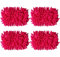 JEBBLAS Reusable Duster Refill Microfiber Duster Head for Name Brand Handle, 360 Heavy Duty Dusters Refills, Red, 4 Pack(Handle is Not Included)