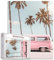 Tucocoo 1000-teiliges Puzzle für Erwachsene, rosa Vintage-Bus, Puzzle, sonniger Sommer, Strand, Palmen, 1000 Teile, Puzzles für anspruchsvolle Familienaktivitäten, buntes DIY-Puzzle, Wanddekoration,
