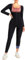 CEIUEO Saunaanzug für Damen, Ganzkörper-Taillentrainer für Bauchfett, Sauna-Overall, Workout, Sweat-Anzug, Schwarz, X-Large