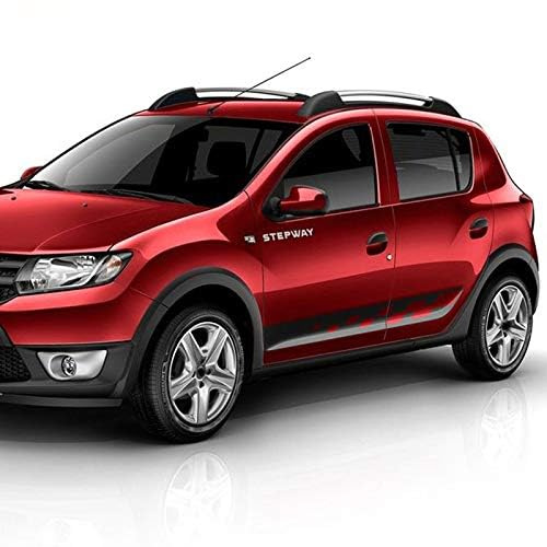 QziH für Dacia Sandero 2 Stepway RS Karosserie Aufkleber Aufkleber,Körper Dekoration Auto Externe Tuning Zubehör,D-Grey