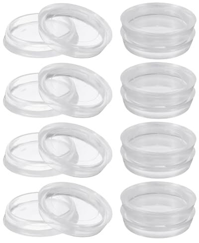sourcing map 16 Pcs Round Furniture Caster Cups, 1-7/16 Plastic Furniture Pads Floor Protectors for Carpet Floors