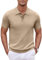 COOFANDY Men's Polo Short Sleeve Knitted Shirts Casual Summer Golf Solid Color Polo Shirts for Men Khaki XXL