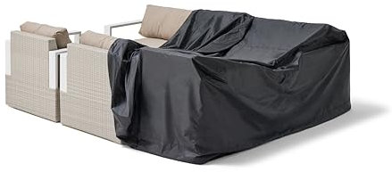 KG KITGARDEN - Funda Protectora para Muebles de Exterior, 330x260x90cm, Negro