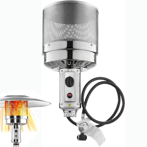 frides Propan Terrassenheizer Brenner 48000 BTU Geeignet Für Alle Outdoor-heaters Universal Mit Piezo-Zündsystem(2.5/56mm)