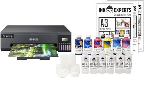 Ink Experts Dye Sublimation A3 Printer Bundle - Mac Compatible with Epson ET18100 inc. Printer and Inktec Sublinova Inks