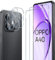 ELYCO Compatibile con OPPO A40 / OPPO A40M 4G / A60 5G Vetro Temperato, 2 Pellicola Protettiva + 2 Pellicola Fotocamera, 9H Durezza Anti-Graffo/Anti-Olio/Anti-Impronta Niente Bolle Schermo Pellicola