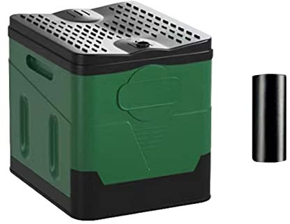 Toilette pieghevole per esterni, con coperchio, forte capacità portante, riutilizzabile, per campeggio, escursionismo, spiaggia, ingorghi stradali