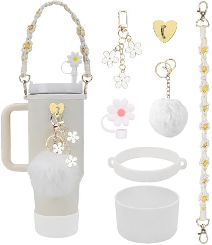 Stanley Cup Zubehör Set, Stanley Cup Strohhalm Abdeckung (Weiß)