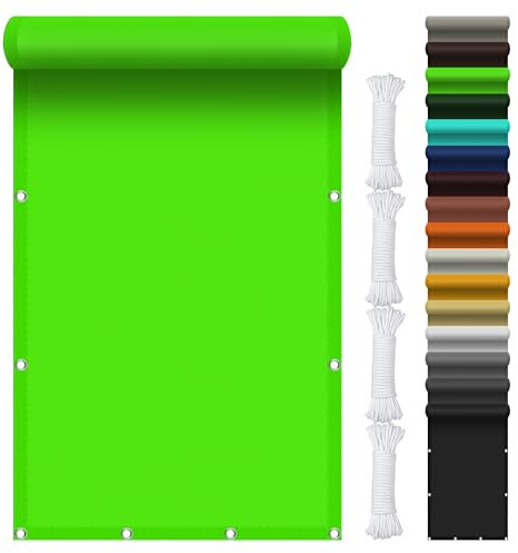 Parasole Rettangolare 250 x 300 cm Protezione Raggi UV 98% Tenda a Vela per Giardino Protezione Raggi UV Antivento con Occhielli per Patio Pergola Cortile-Sabbia, Verde Tenero