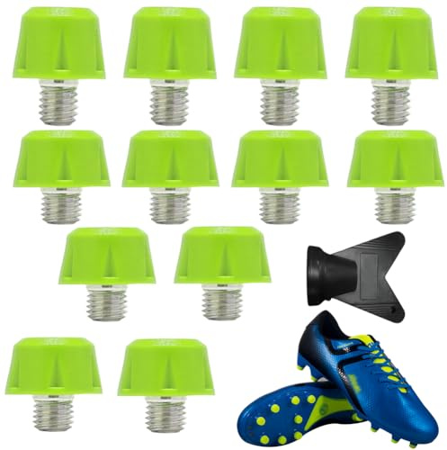 12 tasselli a vite M5 (5 mm) – Tacchetti di ricambio universali in nylon e metallo, antiscivolo e stabili, ideali per scarpe da calcio con filettatura M5, per prato e erba sintetica