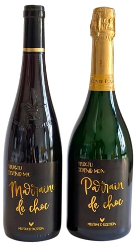 Etiquette bouteille - Veux tu etre ma marraine de choc - Veux tu etre mon parrain | Annonce grossesse, demande parrain, annonce naissance | TE Whaka