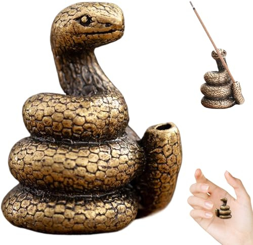 Porte-encens Vintage Serpent Statue Cône Brûleur d'encens 0, 9x1, 1x1, 2 Brûleur de bâtons d' en Alliage de Zinc décoratif pour la Maison Yoga méditation Cadeaux