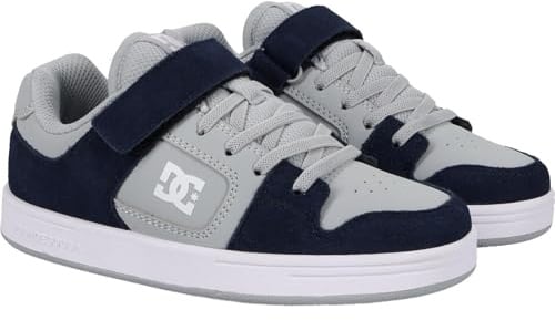 DC Shoes Manteca Sneaker für Jungen, Marineblau, Grau, Weiß, 31 EU