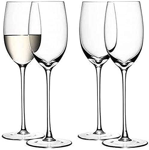 LSA International Wine White Wine Glass 340 ml Clear | Set of 4 | Mouthblown and Handmade Glass | WI04
