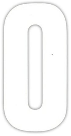 Wheelie Bin Number Stickers White 17cm High 0