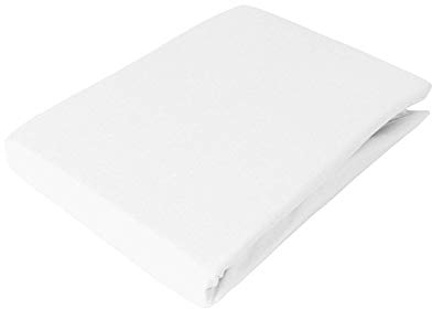 Dormisette Q371 Elastic-Jersey-Spannbetttuch mit Elasthan, Größe: 140-160 x 200-220 cm, weiß