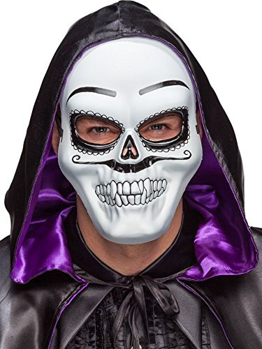 Maske La Catrina Maske für Herren weiß Halloween Tag der Toten Mexiko