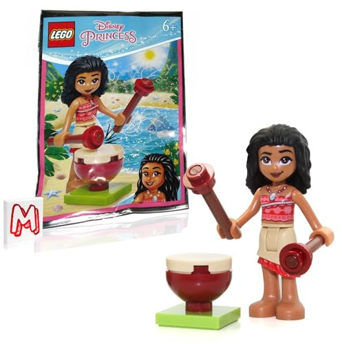 LEGO Disney Minifigure - Moana (Red Skirt, Pink Flower) 41149