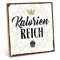 TypeStoff Holzschild mit Spruch – KALORIENREICH – Grafik-Bild bunt, Schild, Wandschild, Türschild, Holztafel, Holzbild mit Zitat/Aphorismus als Geschenk und Dekoration - HS-00305