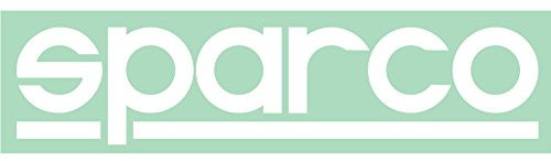 ADP Adhésifs 2 Autocollant Sparco 15 x 4 cm chacun, Couleur Blanc