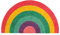 Fisura - Fußmatte außen Regenbogen aus Kokosnuss mit Rutschfester PVC-Rückseite. Lustige Welcome Fußmatte. Handbemalt. Größe: 70 cm x 40 cm. Farben: rosa, lila, blau, grün, gelb und rot.