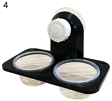 Double gamelle aliments et eau pour reptiles, insectes, araignées, geckos, vivariums - Double gamelle à ventouse