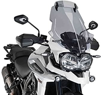 Puig 9614H Touring Windscreen With Visor improved wind protection, Smoke