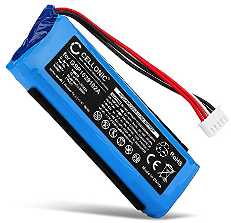 CELLONIC, Batteria per Altoparlante Compatibile con JBL Charge 3, Charge 3 Stealth Edition (6000mAh, 3.7V) Batteria di Ricambio GSP1029102A