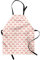 ABAKUHAUS Flamingo Kochschürze, Retro Style Little Polka Dots süße Flamingo Paare Tropische Akzente, Farbfest Höhenverstellbar Waschbar Klarer Digitaldruck, Dunkle Koralle Lila Beige
