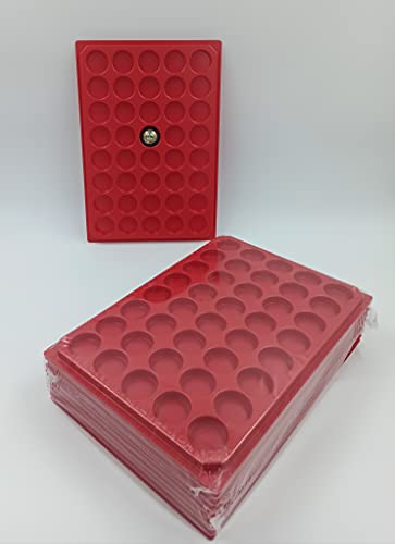 sans Couvercle - 10 Box/collecteurs/Plateaux Plastique pour Rangement Capsules Champagne / 40 Cases Rondes sans Couvercle